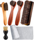 Youngjoy 6 Pieces Horsehair Shine Shoes Brush Kit Polish Dauber Applicators (B)...