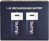 bump D 1.5V Rechargeable Batteries - 2 Pack - Lithium Ion, High Output, Fast & Long Lasting USB-C Charge, Use in Flashlights, Devices w/Extended R...