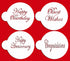 Designer Stencils Script Celebration Cake Stencils Set, Beige/Semi-Transparent...
