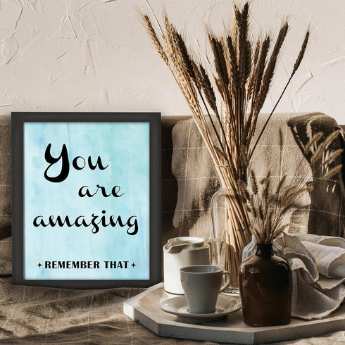 Posterizer 1 pcs-You Are Amazing-positive quote-Motivational & Inspirational Art-Girls room art-Gift for Moms-decor for Girls, Teens Bedroom- UNFR...