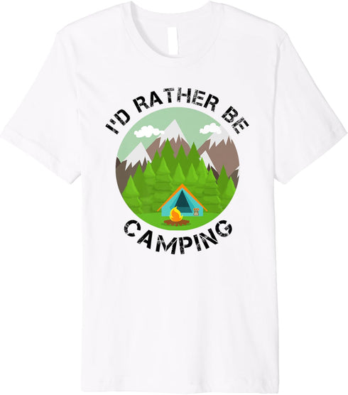Camping Lovers and Outdoor Lovers Camping Gear and Apparel Premium T-Shirt...