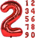 40 inch red big number 2 birthday party decoration foil polyester film balloons anniversary party wedding for girls and boys digit 2...