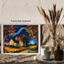 Posterizer 1 pcs- quaint old village-building in nature-night sky 3-Landscape & Nature Art-Floral Botanical Art- Decor for Home & Office- unframed...