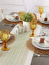 DII Everyday Collection Fringed Stripe Tabletop, Table Runner, 14x72, Thyme...