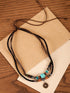 Sacina Boho Hippie Black Choker Necklace, Black Choker for Women, Turquoise Necklace, Boho Necklace, Hippe Necklace, Christmas New Year Jewelry Gi...