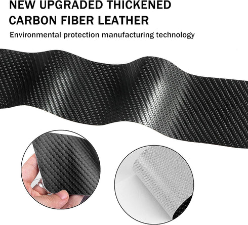 5PCS Door Sill Guard Decoration Stickers for Dodge Charger Challenger Durango Journey Universal Fit to All Dodge Cars Fiber Leather Door Sill Prot...