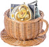 Wicker Saucer Coffee Mug Cup Decorative Gift Basket Desk Organizer...