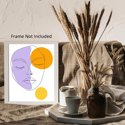 Posterizer 1 pcs-line art minimalist modern woman's face-Abstract & Modern Art-Gift for Men Women Teens-Decor for Home & Office- unframed wall art...