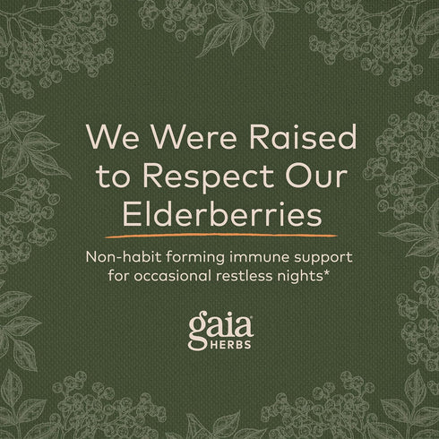 Gaia Herbs Black Elderberry, NightTime Syrup - Immune Support Supplement - with Organic Black Elderberries, California Poppy & Lemon Balm for Rest...