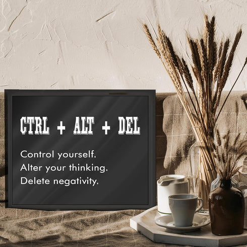 Posterizer 1 pcs-control yourself-encouraging fun quote-Comedy Art-Motivational & Inspirational Art-Gift for Daughter, Son, Kids-Decor for Home & ...