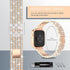 QVLANG Compatible for Apple Watch Band 44mm Series 6/5/4/SE, Diamond Rhinestone Case + Women Bling Band Stainless Steel Metal Bracelet for iWatch ...