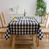 Aquazolax Weights Boho Tableclothes Buffalo Checkered Cloth Tablecloth for Rectangle Tables 6ft Long Black and White Table Cover, 54" x 72", Black...