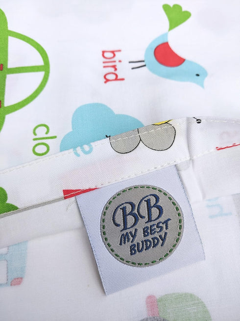 Toddler Kids Pillowcase for Boys and Girls - Words - 13x18 14x19 shrinks to fit - 100% Cotton - Envelope Style Closure - Machine Washable Soft Dur...