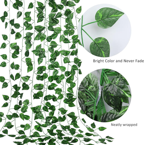RECUTMS 86 FT Artificial Ivy Fake Greenery Leaf Garland Plants Vine Foliage Flowers Hanging for Wedding Party Garden Home Kitchen Office Wall Deco...