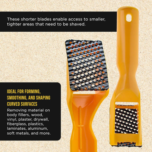 Dura-Gold 2-1/2" Shaver Blade Holder, 2 Pack, Includes 5 Total Standard Cut Replacement Blades - Steel Rasp Block Plane, Cheesegrater, Auto Body F...