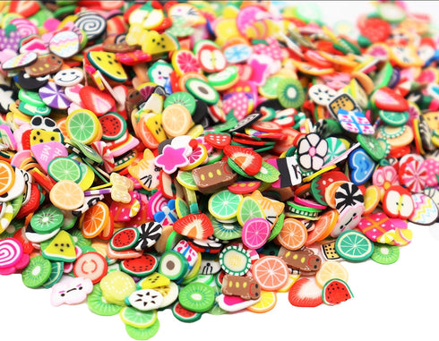 TCOTBE 2000 Pcs Fruit Polymer Slices,Fruit Slime Supplies Charms Slime Acessories Slime Add ins Polymer Clay DIY Nail Art,Charms Slime Making Kit ...