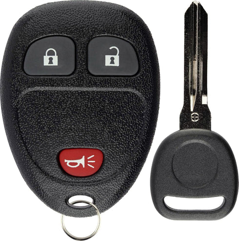 KeylessOption Keyless Entry Remote Control Car Key Fob Replacement for 15913420 with Key...