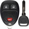 KeylessOption Keyless Entry Remote Control Car Key Fob Replacement for 15913420 with Key...