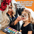 Maydear Face Painting Kit for Kids - 20 Colors Water Based Makeup Palette with Stencils, Glitters, Rainbow Split Cake, Hair Dye Clips, for Parties...