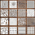 16 Pieces Leopard Print Stencil Zebra Wood Grain Texture Stencil Stone Tiger Print Brick Camouflage Crackle Marble Background Stencils Cheetah Ste...