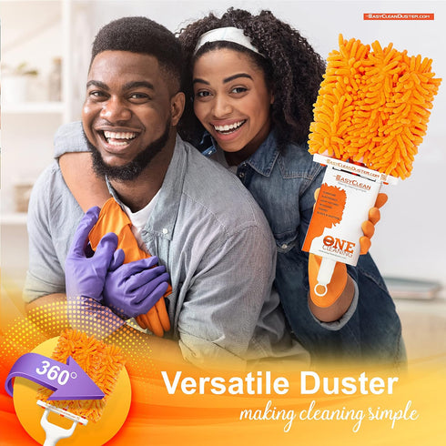 EasyClean Microfiber Duster for Blinds - Multi-Surface Microfiber Dusters for Cleaning - Blind Cleaner Duster Tool - Baseboard Cleaner Tool with H...