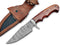 Handmade 10? Damascus Hunting Knife - Bushcraft Fixed Blade Hunting Knife with Sheath and Rose Wood Handle EDC Skinning Knife., Brown Black...