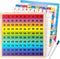 Coogam Wooden Math Hundred Board 1-100 Numbers Learning Educational Toys Colorful Montessori Counting Board Game for Preschool 3 4 5 Year Old Boys...