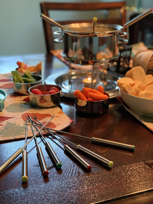 Fox Run Stainless Steel 9.5" Fondue Forks, 9.25 x 0.5 x 0.5, Metallic...