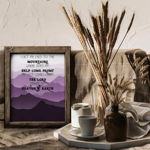 Posterizer 1 pcs-Help Comes From The Lord-bible quote-Religious Posters-Motivational & Inspirational Art-Gifts for Christians - Living Room Bedroo...