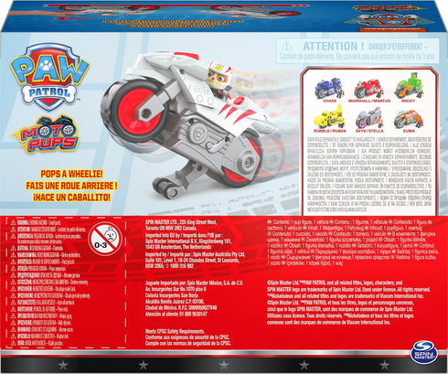 Paw Patrol, Moto Pups Wildcat’s Deluxe Pull Back Motorcycle Vehicle with Wheelie Feature and Toy Figure...
