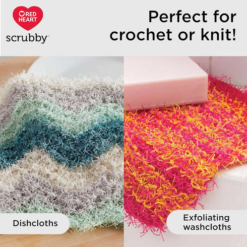 Red Heart Scrubby Capri Yarn - 3 Pack of 85g/3oz - Polyester - 4 Medium (Worsted) - 78 Yards - Knitting/Crochet......