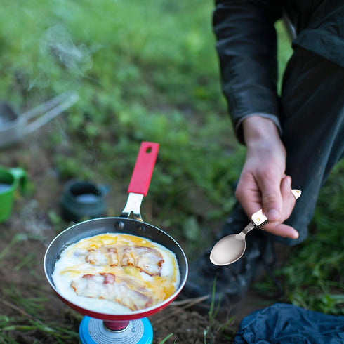 Orblue 4-in-1 Camping Utensils, 2-Pack - Portable Stainless Steel Spoon, Fork, Knife & Bottle Opener Combo Set - Travel, Backpacking Cutlery Multi...