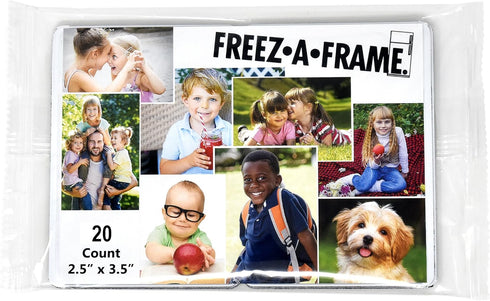 20 Pack 2.5 X 3.5" Magnetic Picture Frames for 2 1/2 X 3 1/2 Inch Photo Slam Proof Plastic Refrigerator Insert Holder Sleeve Pocket by Freeze-a-fr...