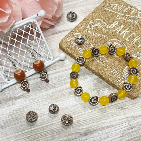 Tibetan Copper Spacer Beads for Jewelry Making Flat Beads for Jewelry Making Supplies for Adults Small Seed Beads for Necklace Earring Bead Bracel...