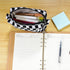 2Pcs Makeup Bag For Women - Large Checkered Knitted Cosmetic Bags&Small Makeup Pouch Aesthetic Design Travel Toiletry Bag Skincare Bag Car Storage...
