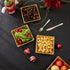 N9R 50 Count Gold Square Plastic Serving Bowls, 12 Oz Disposable Square Bowls for Candy Snake, Salad Bowl Perfect for Party Wedding Birthday...