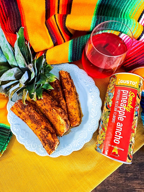 ¡Mucho Gusto! Pineapple Ancho Chile Powder Seasoning - 8.8 oz Chili Powder Shaker - Authentic Ancho Chili Powder Spice Made with Rich Dried Ancho ...