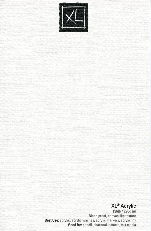 Canson XL Series Oil and Acrylic Paper, Foldover Pad, 11x14 inches, 24 Sheets (136lb/290g) - Artist Paper for Adults and Students...