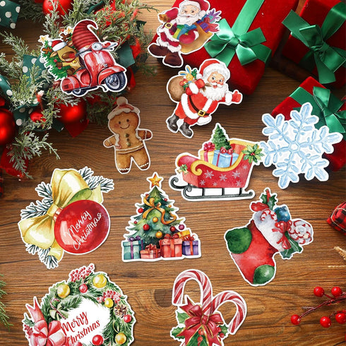 24 Pieces Christmas Refrigerator Magnets Christmas Santa Claus Gnome Snowflake Magnets Decorative Car Fridge Magnetic Stickers Xmas Magnets Decora...