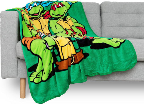 Northwest Nickelodeon Fleece Throw Blanket Teenage Mutant Ninja Turtles, Cowabunga Dudes, 46" x 60"...