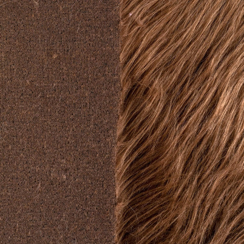 Faux Fur Fabric for Crafts, Gnomes, Animal Costumes, Cushions, Decorations Brown 10x10in...