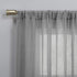 No. 918 Genevieve 2-pack 2-pack Linen Weave Sheer Semi-Sheer Grommet Curtain Panel Pair, 50" x 96", Gray...