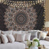 Edeesky Black Mandala Tapestry Wall Hanging Psychedelic Aesthetic Indian Hippie Wall Decor Bohemian Wall Art Boho Home Decoration for Bedroom,Livi...