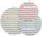 DEMDACO Homemade Striped 11 x 11 Cotton Linen Fabric Plate Serving Dish Covers Set of 3...