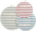 DEMDACO Homemade Striped 11 x 11 Cotton Linen Fabric Plate Serving Dish Covers Set of 3...