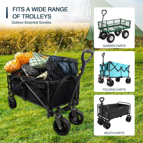 Wagon Cargo Net for Utility Folding Wagon, Elastic Storage Bag Cover Nets with ABS Hook for Outdoor Garden Wagon, Beach Cart, Garden Cart, Trolley...