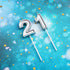 21st Birthday Candles Cake Numeral Happy Birthday Cake Candles Topper Decoration for Wedding Anniversary Celebration Favor(Silver)...