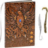Unlined Journal - Phoenix Bronze 3D-Embossed Art Pattern Hardcover Notebook Gift, A5 Blank Sketchbook Notepad with 2 Bookmarks, 8.4" x 5.7" (100 S...
