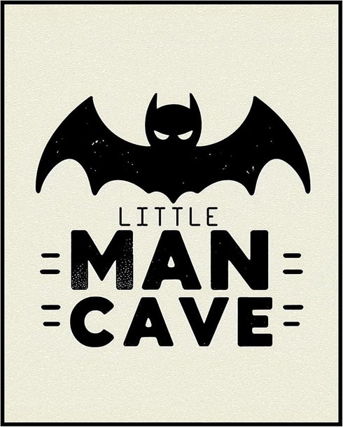 Posterizer 1 pcs-Little man cave-Kids Room Art-Comedy Art-Gift for Daughter, Son, Kids-decor for nursery toddlers kids room- UNFRAMED Wall Art...