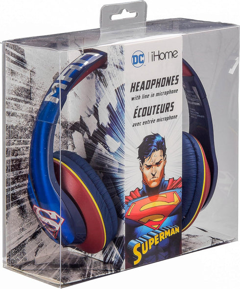 Superman Headphones - On Ear Hero Design with Built in Mic...